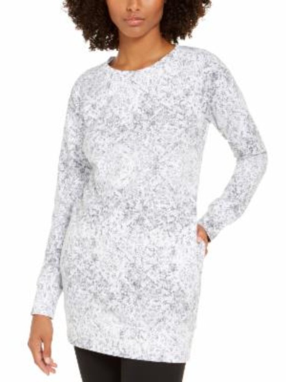 Ideology Womens Snake Print Cowl Neck Tunic